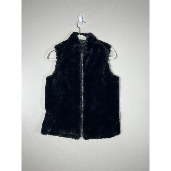 Nicole Miller Ladies' Reversible Vest Black Quilted SZ XS Full Zip - Picture 4 of 15